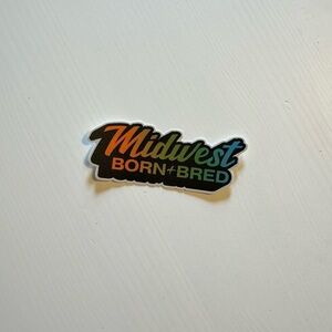 Midwest Born & Bred Vinyl Matte Diecut Sticker Neutral Earthy Colored Ombré OS